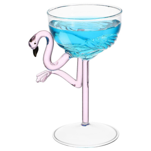 Ποτήρι κοκτέιλ Flamingo Μοναδικό διακοσμητικό ποτήρι κρασιού Ελαφρύ σχέδιο Δημ 1