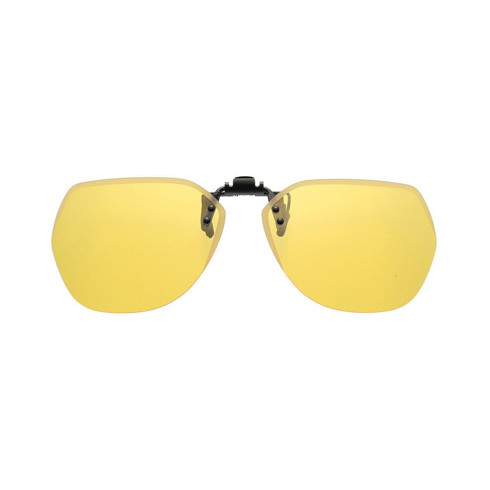 Polarised Night Driving Glasses Clip For Drivers And Prescription Glasses Yellow Anti Glare High Resolution Night Vision 6083684319815