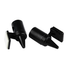 Set van 2 ultrasone waarschuwingsapparaten voor herten, windfluit, universeel systeem in zwart en zilver.