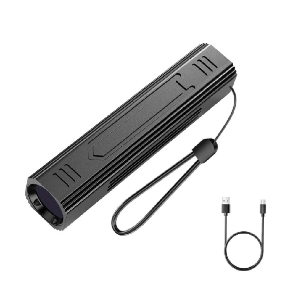 365Nm Rechargeable Uv Flashlight With Black Filter To Cure Resin/Rock/Mineral Oil Spills (Built-In Rechargeable Battery) 6083684320538