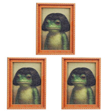 Funny Meme Frog Fridge Magnets Wooden Photo Frame Frog Refrigerator Magnets for Kitchen Home Decor? & Frog Lover's Gift