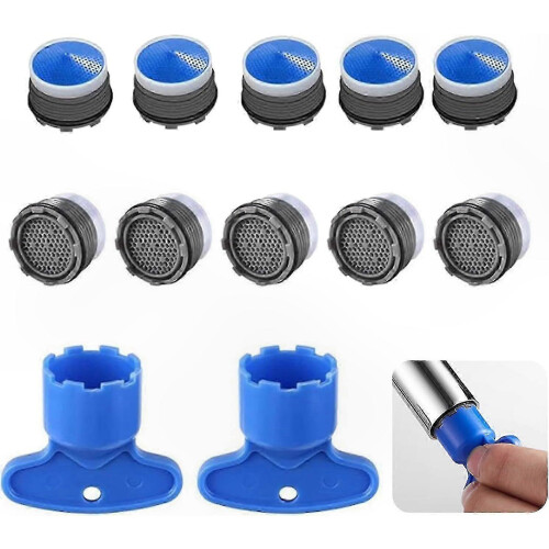 10-Pack M18.5 Water-Saving Aerator with 2 Wrenches, Plastic Kitchen Faucet Aerator Replacement