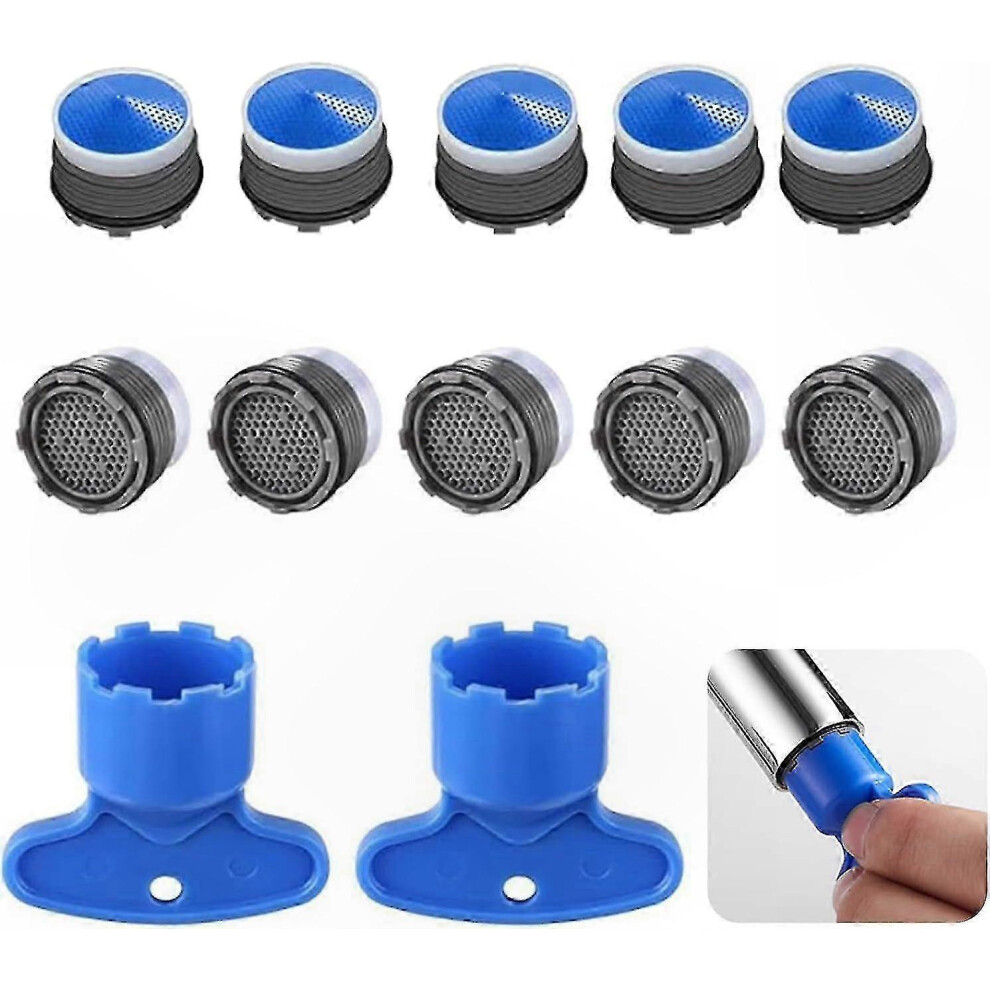 10-Pack M18.5 Water-Saving Aerator With 2 Wrenches, Plastic Kitchen Faucet Aerator Replacement 6083684320361