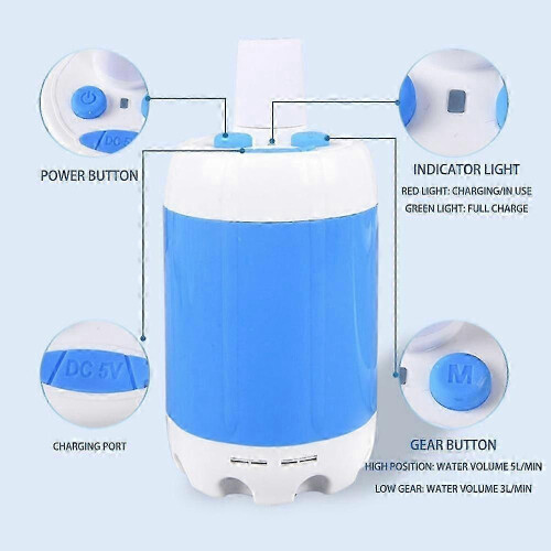 Φορητό ηλεκτρικό ντους με μπαταρία 4000mAh για υπαίθρια κατασκήνωση 2