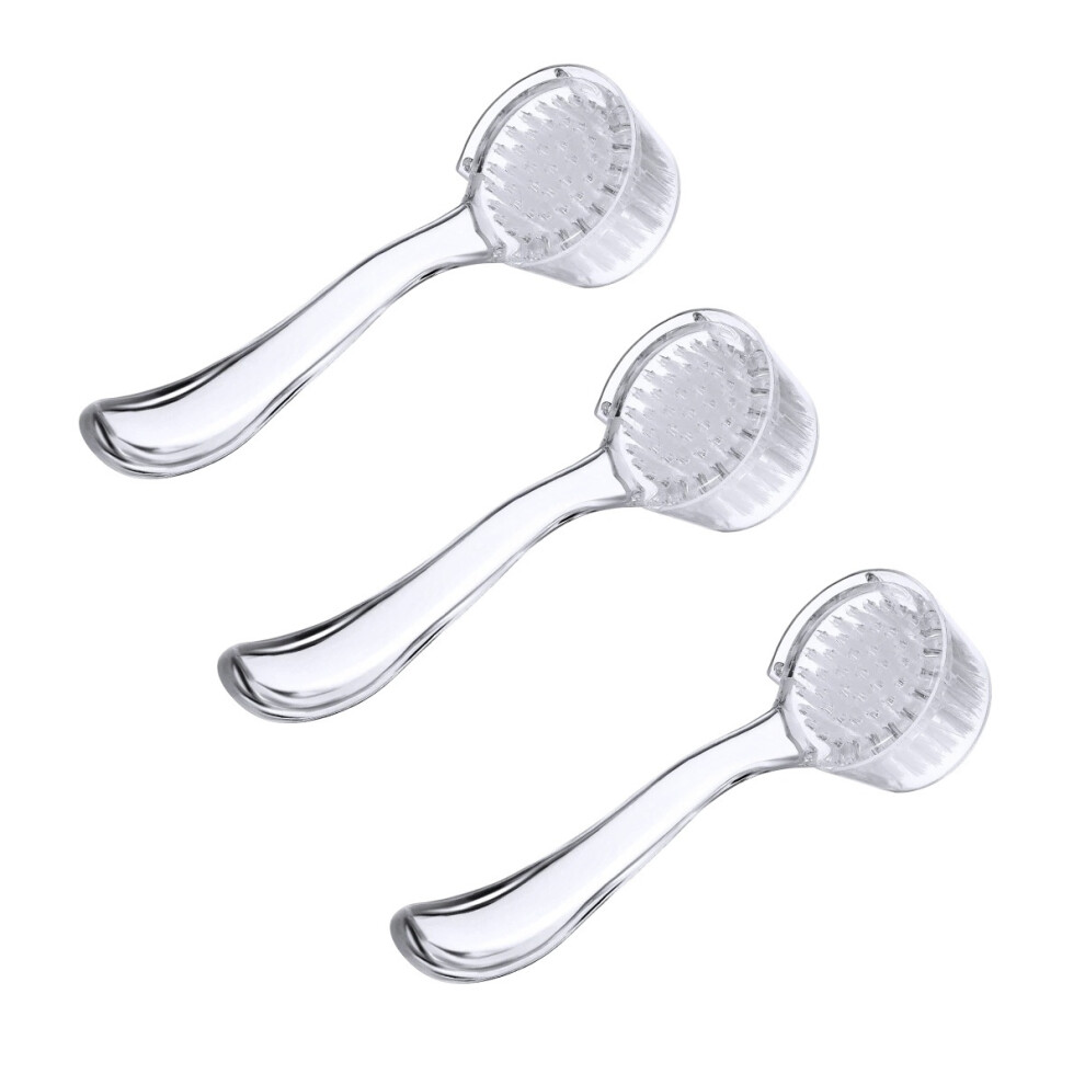 Soft Bristle Facial Cleansing Brushes with Acrylic Handles for Gentle Exfoliation and Skin Care