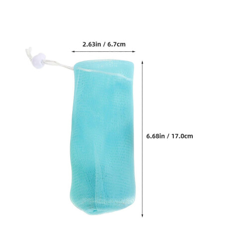 Assorted Color Foaming Soap Bag for 8Pcs Hanging Mesh Soap Pouch 1