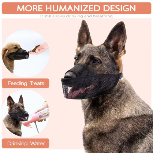 Breathable Soft Dog Muzzle Air Mesh Mesh Muzzle Anti-Biting Anti-Barking 1