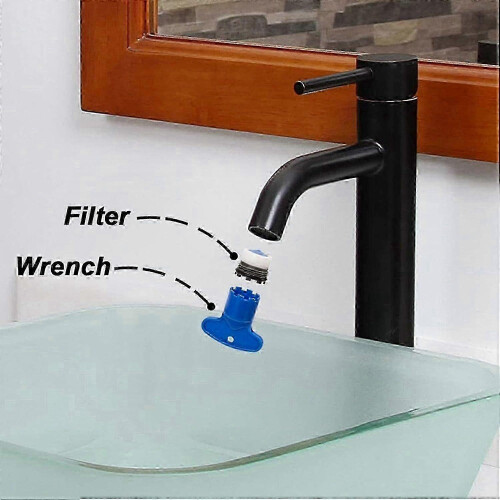 10-Pack M18.5 Water-Saving Aerator with 2 Wrenches, Plastic Kitchen Faucet Aerator Replacement 1