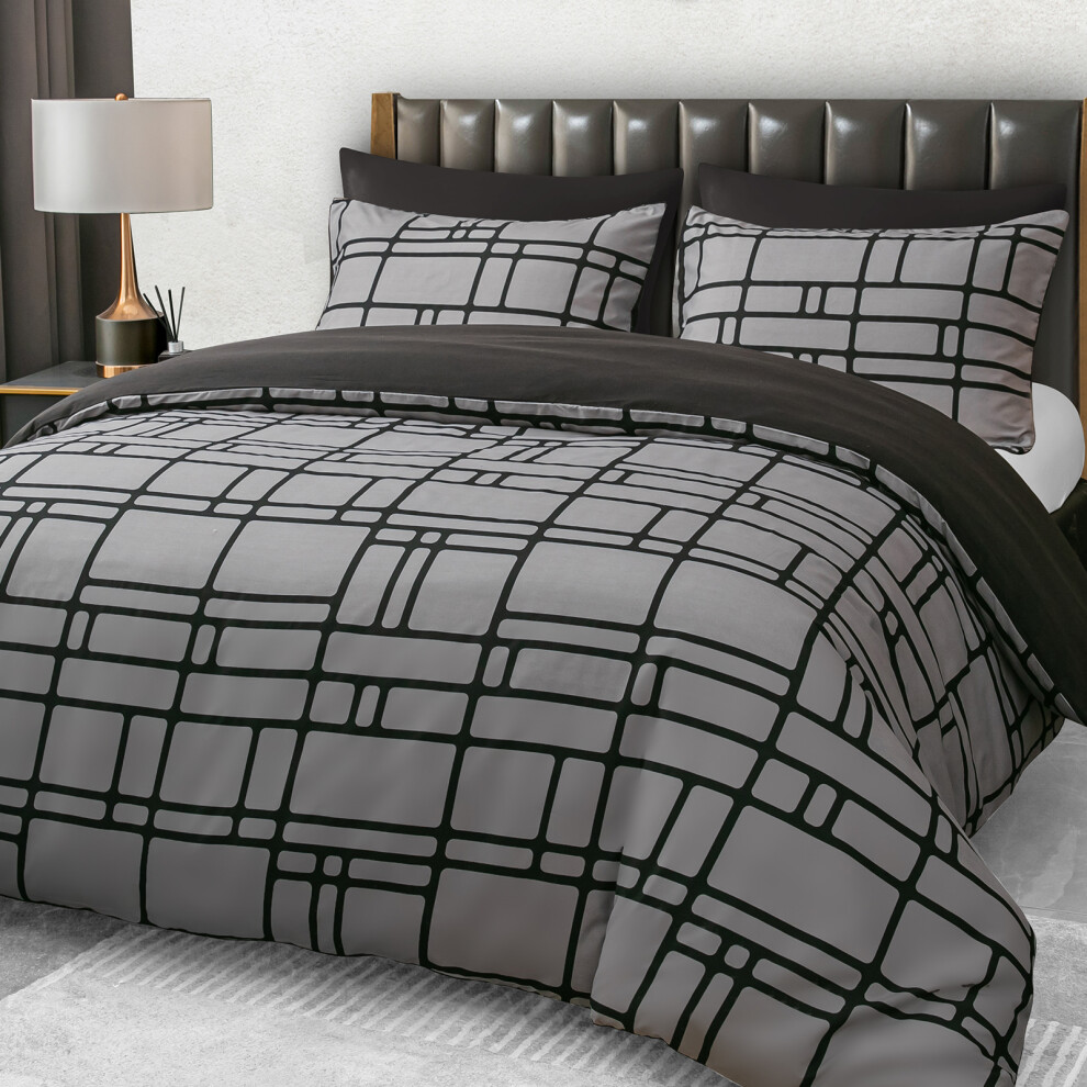 B&Q -  Single Duvet Cover Set Premium Microfiber Duvet Cover Single Ultrasoft Reversible Single Duvet Set With Zipper Closure - Image 4