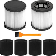 2 Pack DCV5801H Replacement Filter for DCV580H, DCV581H 20V MAX Wet Dry Vacuum, with Foam Sleeve Filters