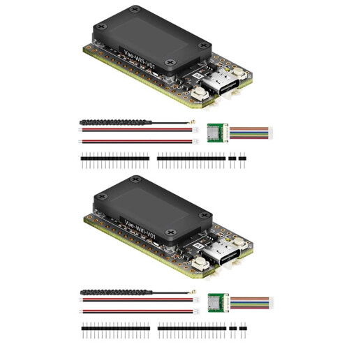 2PCS LoRa 32 V4 Dev-Board Meshtastic with GPS Module ESP32 SX1262 0.96inch OLED Solar Powered Mesh Network WiFi LoRa BLE