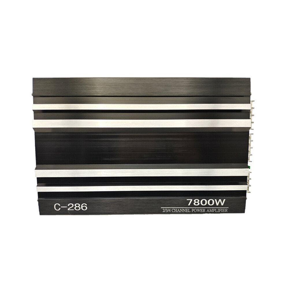 Brecantia Car Audio Amplifier 7800W 4-Channel Car Audio Amplifier 12V Digital Stereo Surround Passive Subwoofer