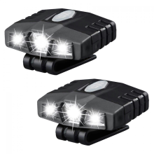 2X Ultra Fényes, Kézhasználatot Szabadon Tartós LED Kalapfény - Újratölthető 150 Lumenes Reflektorfény Vízálló Sapkával
