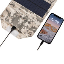 Foldable Solar Panel 5V USB Portable Folding Bag Battery Charger for Phone Outdoor Camping Waterproof Power Bank Yellow