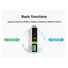 Waveshare Modbus CAN FD to Serial Protocol RS232/RS485 Converter Bidirectional RS232/RS485 to CAN FD 5 Modes