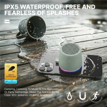 Tragbarer -Lautsprecher, IPX5 Wasserdicht, RGB-Magnetlautsprecher, -Soundbox, 700-MAh-Wiedergabeplayer, Handyhalterung A