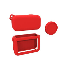 Shockproof Silicone Case for OSMO Camera - Impact-Resistant Protective Coverfor Travel and Outdoor Use Red