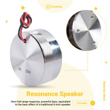 Resonance Speaker, 50mm 2Inch All Frequency Resonance Loudspeaker Vibration Round Strong Bass Louderspeaker (4Ω 25W)