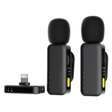 One-to-Two Slider-Type Noise Reduction Mic Manual Three-Level Noise Reduction Wireless Lapel Mic B