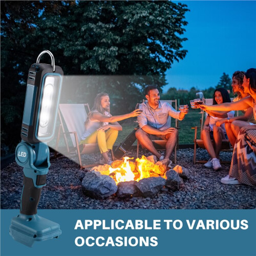 21V Rechargeable Cordless Work Light Foldable Flashlight Portable Lantern Spotlight for  18V Battery (No Battery) 2