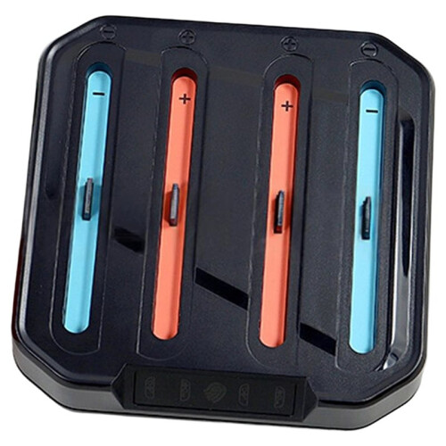 2 Left and Right Controllers 4-in-1 Charging Dock with Charging Warning Light Overcharge Protection 1