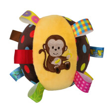 Bell Pet Plush Football Interactive Relieve Boredom Dog Plush Soccer Ball with Strap for Puppy Type 3