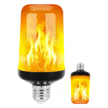 Bec LED cu efect de flacără E27, bec decorativ cu foc realist pâlpâitor, lampă decorativă de festival, -GALBEN