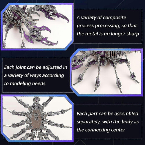 454 Pieces Scorpion 3d Metal Model Kits-sa 2
