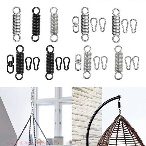 Durability Rotating Spring Open Hook Tension Spring Pullbacks Secure Spring for Hammocks and Rocking 1