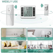 Fridge Freezer Thermometer, Wireless Fridge Thermometer with 2 Sensors, Sound Alarm, Min/Max, Indoor