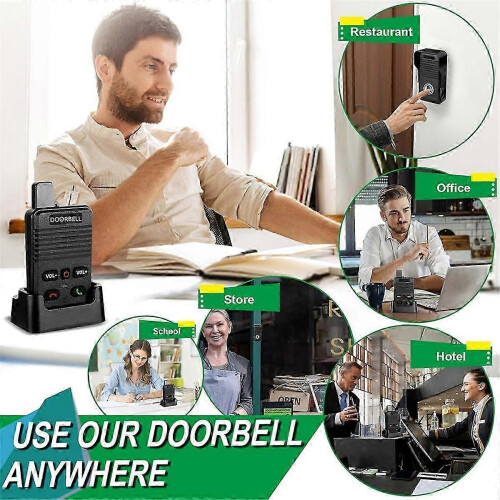 Campanello duplex wireless con audio domestico e batteria ricaricabile. 2