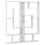Estante com 7 níveis - Design geométrico, branco 1