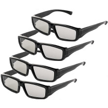 4x 3D-briller unisex passive polariserte 3D-briller for LG, Sony, Panasonic, Toshiba, Vizio og alle passive 3D-TV-er