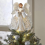 Juletre-dekorasjon med engel og LED-lys, juletrefestdekorasjon 3