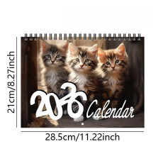 2026 Cute Cat Calendar Calendar Funny Walls Art Calendar for Prank Xmas Gag Present for Friend Family
