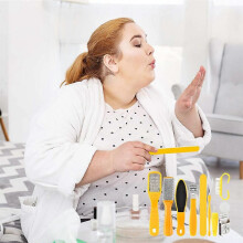 Různé sady na pedikúru pro domácí péči, protiskluzová rukojeť, škrabka na paty z chirurgické nerezové oceli, ideá