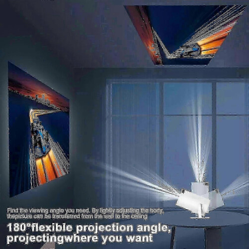 5G 4K Projector Smart HD LED WiFi Bluetooth HDMI. USB Android Office Home Theater 2