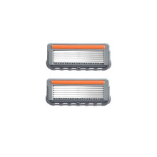 2 Stück/Packung Sechs-Klingen-OpenBack-System-Rasierer-Nachfüllklingen, kompatibel mit Herrenrasierern