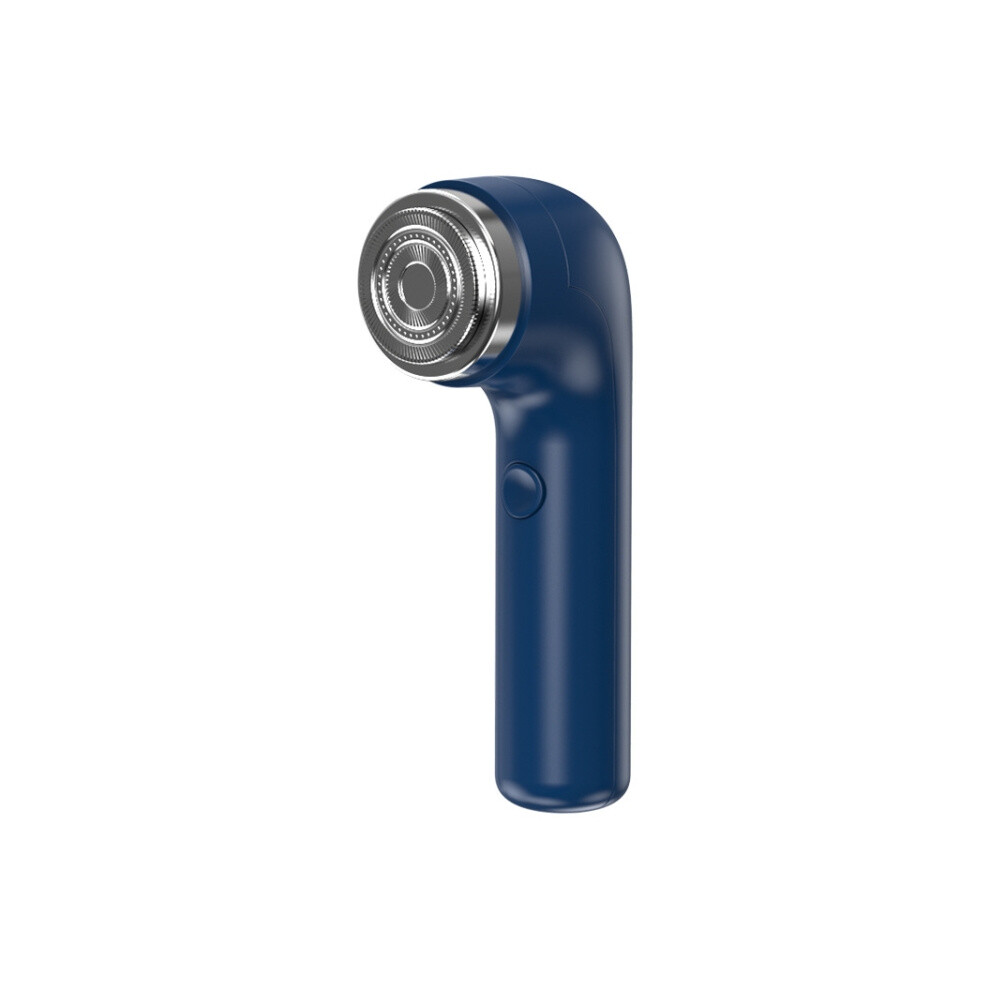 Rechargeable travel electric shaver, portable curved mini floating head shaver (blue)