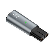 Ladeadapter für Rasierer/Haarschneider, kompatibel mit Philips, Typ-C auf 5V, einsteckbar (grau)