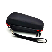 Portable, shockproof, and pressure-resistant shaver storage case compatible all Braun shavers, travel bag (red).