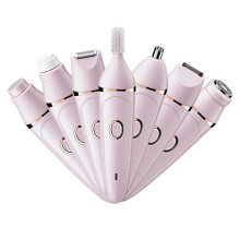 7-in-1 Multifunktions-Haarentfernungsgerät für Frauen, USB-wiederaufladbares Haarentfernungswerkzeug, Augenbrauentrimmer (Pink)