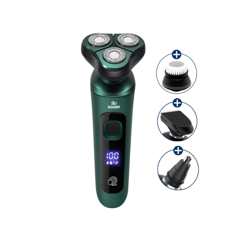 4 In 1 Smart Electric Shaver LCD Digital Display Three-head USB Rechargeable Floating Razor