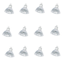 12er-Pack dimmbare 12V 20W MR16 Halogenlampe 2700K Warmweiß GU5.3 2-Pin (MR16-20W-12P)
