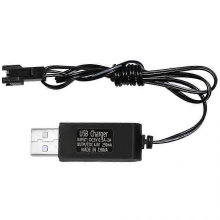Ladekabel, USB-Ladegerät, Ni-Cd- und Ni-MH-Akkus, SM-2P-Steckeradapter, 4,8 V, 250 mA Ausgang, Spielzeugauto
