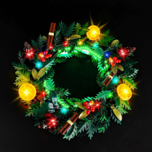 Weihnachtskranz-Bausteine mit LED-Lichtern – Winterliche Weihnachtsdekoration mit Beleuchtung