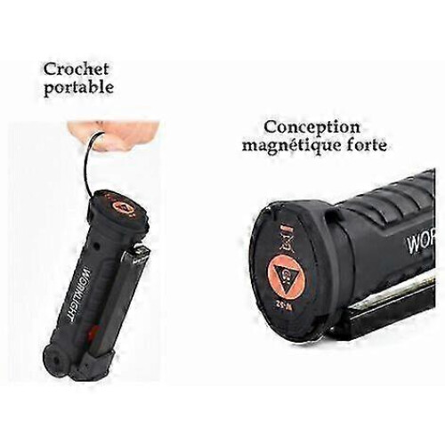 Wiederaufladbare Multifunktionsleuchte mit Magnet, COB-Arbeitsleuchte, USB-faltbar 2