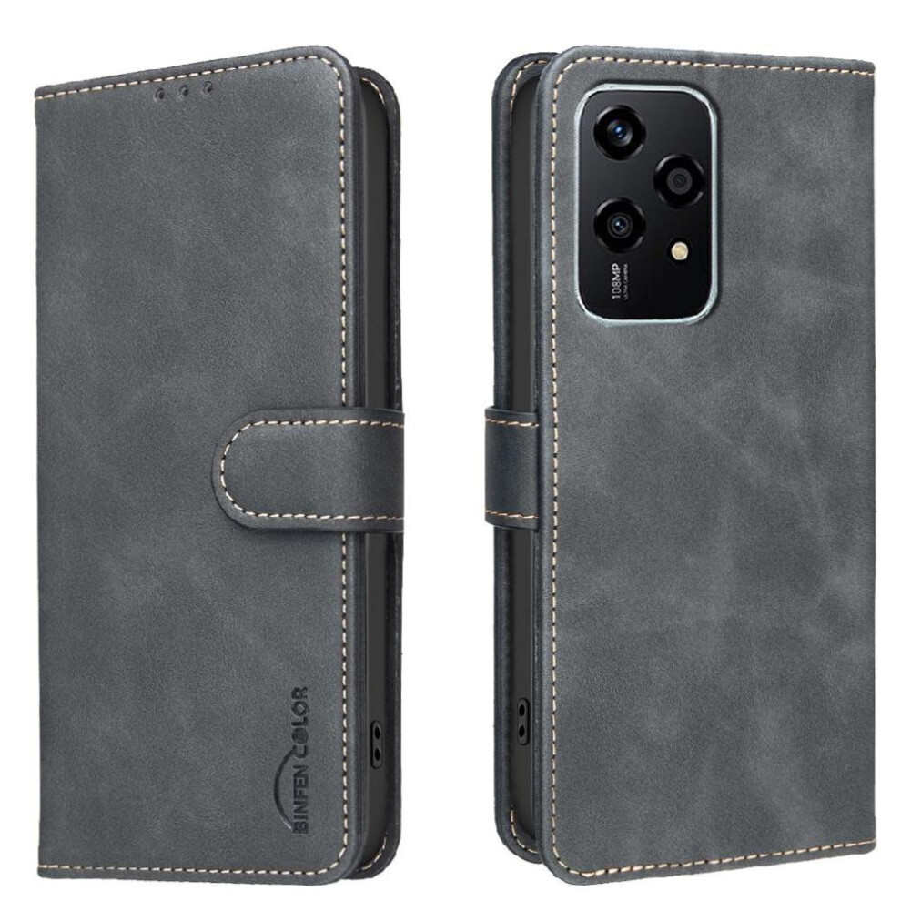 Wallet Case For Honor 200 Lite - Kickstand, Rfid Blocking, 3 Card Slots, Shockproof Tpu, Magnetic All Round Shockproof Convenient Kickstand Drop 764563373833