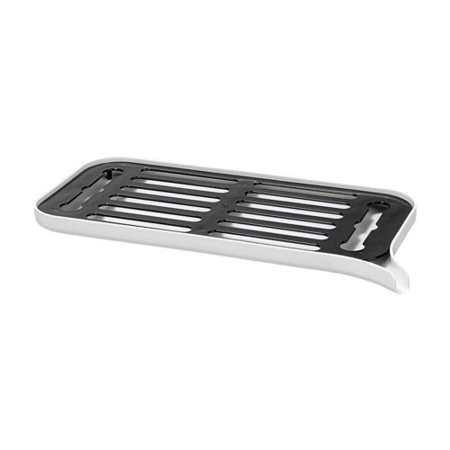 Plastic Dish Drainer Dryer Tray Large Sink Drying Rack Worktop Drain Rack Kitchen Water Filter Tray-White 1