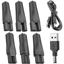 Ensemble de 8 adaptateurs de charge pour rasoir compatibles, connecteur femelle CC 5,5 x 2,1 mm vers double trou (8 pièces).